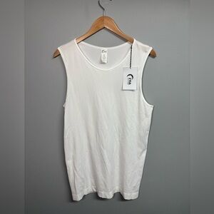 ZYIA White Ribbed Sleeveless Top